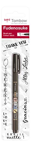 Tombow WS-BS-1P - Pluma fuente (Negro, Negro, Alrededor, Tinta con base de agua, 1 pieza(s), Ampolla)