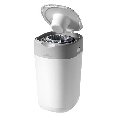 Tommee Tippee Twist & Click Sangenic Sistema avanzado para desechar pañales con 6 recambios, Blanco/Gris