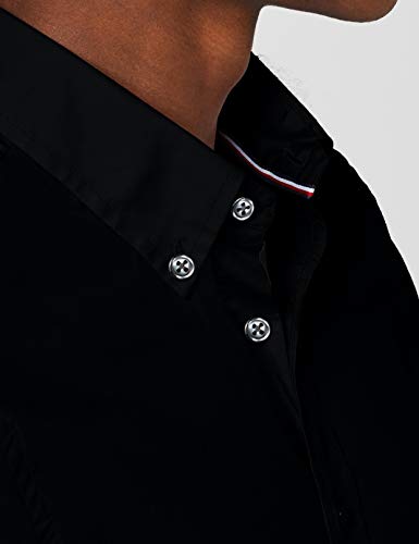 Tommy Hilfiger Core Stretch Slim Poplin Shirt Camisa, Negro (Flag Black 083), XX-Large para Hombre