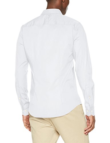 Tommy Hilfiger Original Stretch Camisa, Blanco (Classic White 100), Medium para Hombre