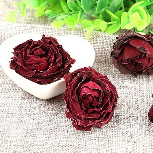 TooGet Flores Fragantes de Rosas Rojas Oscuras, Capullos de Rosas Rojas Profundas Naturales Té de Flores Secas, Té de Hierbas, Grado Alimenticio - 60g