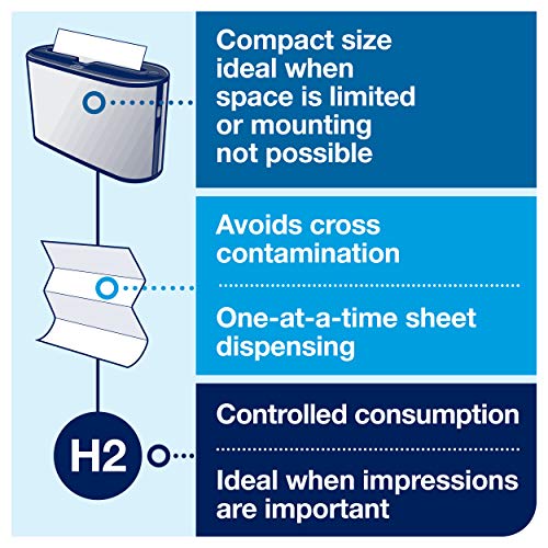 Tork Xpress 460005 Dispensador countertop de toallas de mano entredobladas/Sistema H2 para mesa/Acero inoxidable