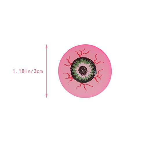 Toyvian 10pcs Halloween Eyeballs, Glow in the Dark, 32mm Scary Bouncy Balls (Color aleatorio)