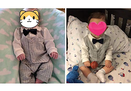 Traje formal para bebé, De la marca Baby Boy, de manga larga Gris Grey Stripe 6 mes