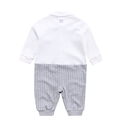 Traje formal para bebé, De la marca Baby Boy, de manga larga Gris Grey Stripe 6 mes