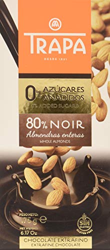 Trapa Chocolate Negro 80% Almendra, 175 g