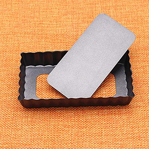 Tree-on-Life Rectangular Atado Quiche Pan Antiadherente Recubrimiento Pastel Pan para Hornear con Fondo Extraíble Fácil Lanzamiento DIY Herramientas de Hornear