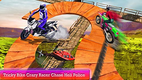 Tricky Bike Chase Police Helicopter