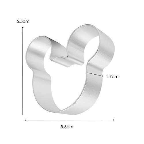 TRIXES Molde Cortador de Ratón Famoso para Decoración de Dulces, Galletas y Pasteles - Tamaño Pequeño: (4,5 cm x 5,5 cm x 1,5 cm)