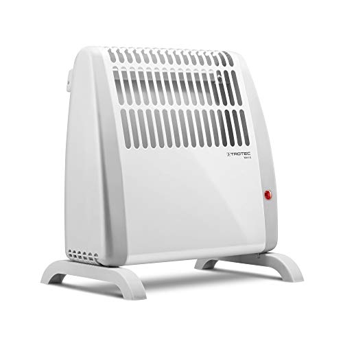 TROTEC Calefactor eléctrico TCH 1 E, 520 W, Termostato, Anti Sobrecalentamiento, Control Antihielo, Silencioso, Portátil, Compacto, para Habitaciones de hasta 10 m²/25 m³, Blanco, Oficina, Hogar