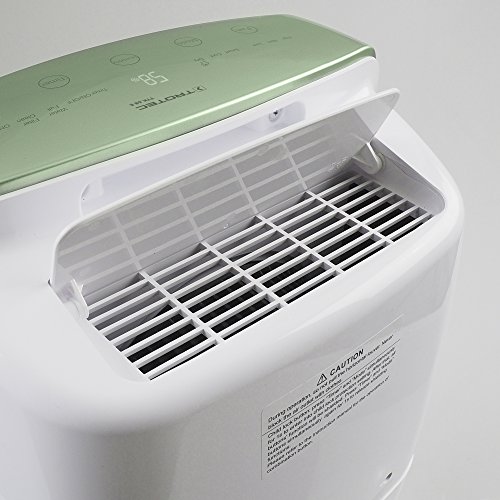 TROTEC Deshumidificador eléctrico TTK 68 E, 20L/24h, Pantalla LED, Depósito 4L, Portátil, Para Habitaciones de 45m²/110 m³, Filtro de Aire, Diseño, Silencioso, 450 W, Auto-Apagado, Temporizador, Secado de Ropa