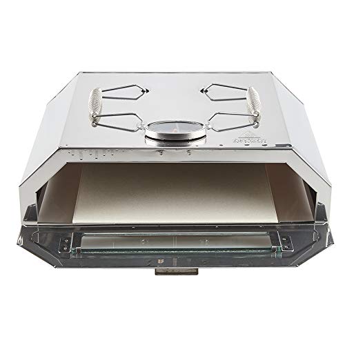 Trueshopping Horno de Pizza/Barbacoa portátil para Interior/Exterior - Incluye Piedra para Pizza, Pala para Pizza y Termómetro - Se Puede Usar en Barbacoas de Gas/Carbón - Hogar Jardín Invitados