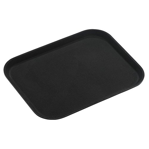 Tuffgrip Bandeja plástico y Goma Antideslizante, plástico, Negro, 14x10/35x25cm