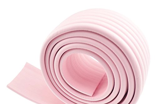 TUKA Multiusos Protector Espuma, 200cm x 80mm x 8mm Universal anticolisión Protector Rollo para Superficie Dura & Bordes, anticolisión Protección Tira para Bebés y niños, Rosado, TKD7002-pink