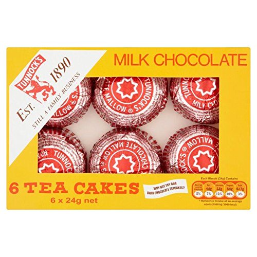 Tunnock's Té Pasteles De Chocolate Con Leche 6 X 24g (Paquete de 2)