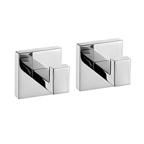 Turs Toalla/Bata Gancho Ropa Ganchos Para Baño Cocina Garaje SUS 304 acero inoxidable Montaje en pared, Acabado pulido 2 Pack, Q7001P-P2