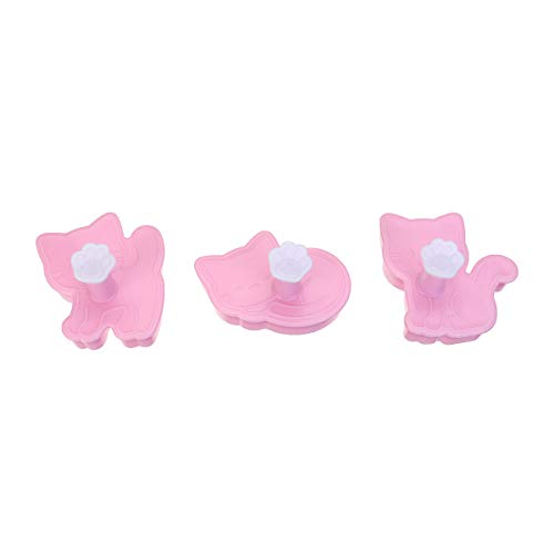 TuToy 3 Unids/Set Cat Cookie Biscuit Émbolo Cortador Fondant Molde De Pastel Molde Para Hornear Herramientas De Cocina