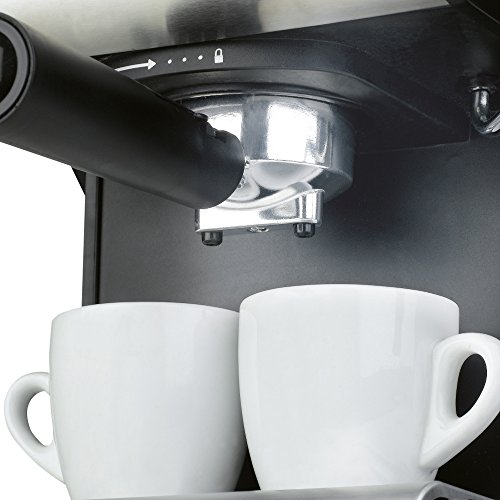 Ufesa Cafetera expreso Duetto Creme CE7141, 500 W, 1 Cups, Acero Inoxidable, Gris