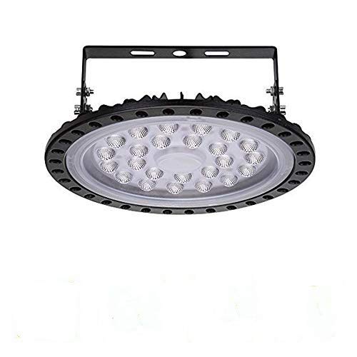 UFO Iluminación LED Alta, Lámpara Industrial Ultra Delgada,Lámpara Industrial de Blanco Frío 6000-6500K (100W, 1Pack)