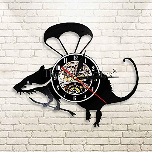 UIOLK Obra de Arte Reloj Vintage Disco de Vinilo Reloj de Pared Arte de Pared Animal Reloj de Pared Regalo de San Valentín