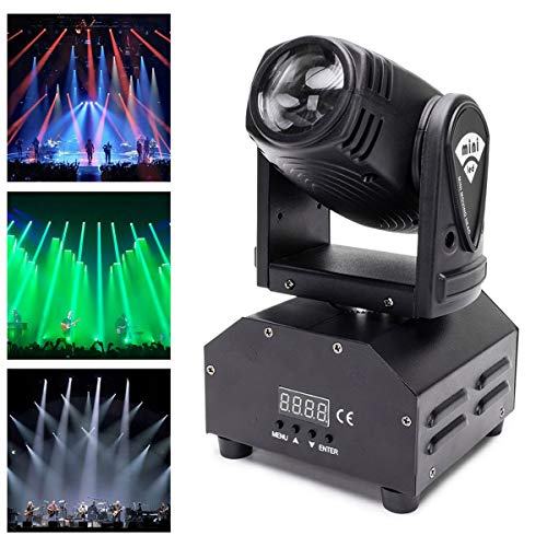 UKing Cabezas Moviles LED,10W Luces Escenario RGBW(4 en 1) Color Control de Sonido,11/13CH Luz Móvil LED para Party Disco DJ Club Show Bar Boda (1 pieza)