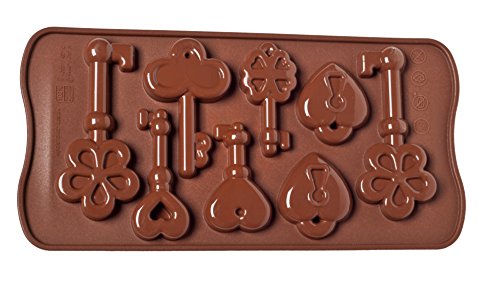 Unbekannt SCG33 Molde de Silicona para chocolatines con Forma de Llaves, Color marrón