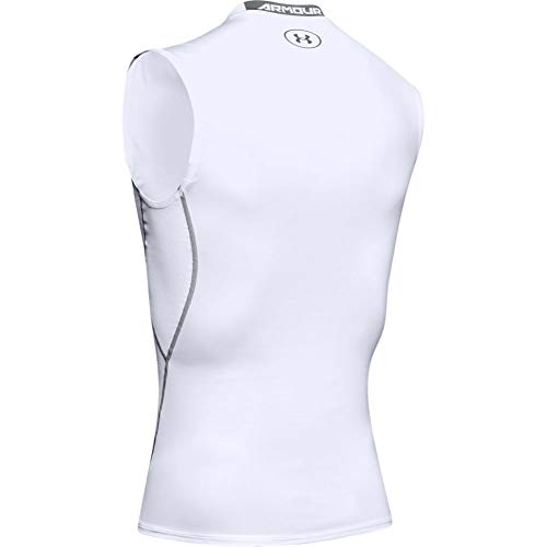 Under Armour UA HeatGear ARMOUR Sleeveless, Camiseta Sin Mangas Hombre, Blanco (White/Graphite 100), XL