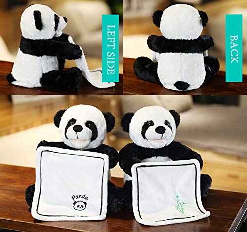 Uni-Wert Peek-A-Boo Panda de Peluche Juguete Interactivo Canciones de Canto Música Felpa Panda Animal de Peluche Panda Juguete Eléctrico para muñecas para Bebé / Niños