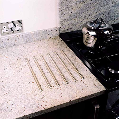 Unika – Varillas para encimera de Pantalla Caliente, Plata, Pack de 6