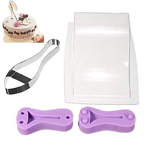 Uniqstore – Zapato de tacón para decoraciones de fondant, diseño de boda decoración de pasteles molde de silicona tamaño pequeño