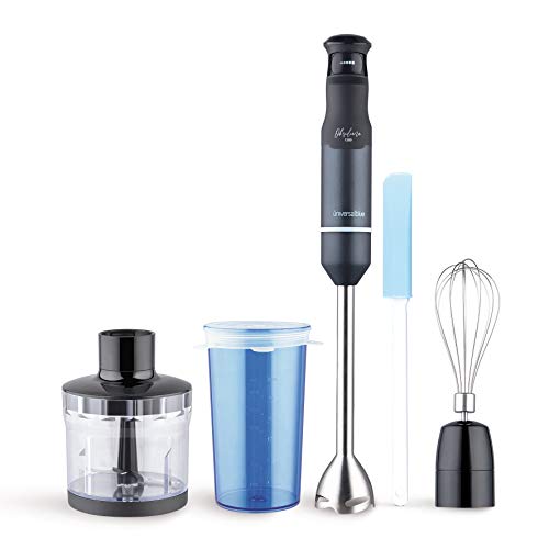 UNIVERSALBLUE Batidora de Mano | Potencia 800W con Regulador Ergonómico + Picador Alimentos + Varilla Acero INOX + Jarra 1 Litro