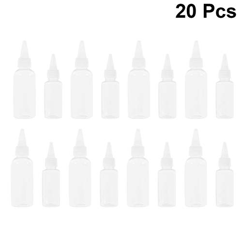 UPKOCH 20 piezas Biberon Salsas Dispensador de Botellas de Plástico para Condimentos Ketchup Mostaza Vinagre Salsa Aceite 30 ml 60 ml