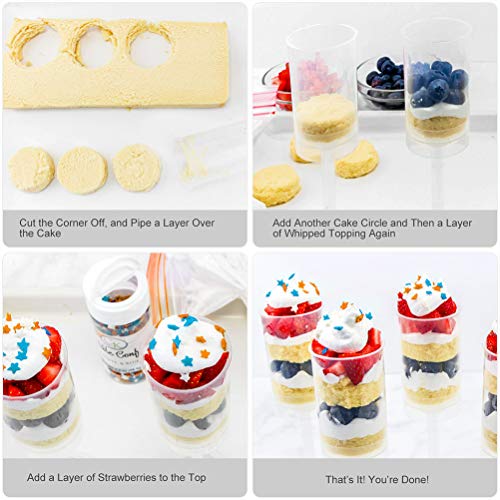 UPKOCH 20Pcs / Set Push up Cake Pop Shooter Cake Pop contenedor con Tapas