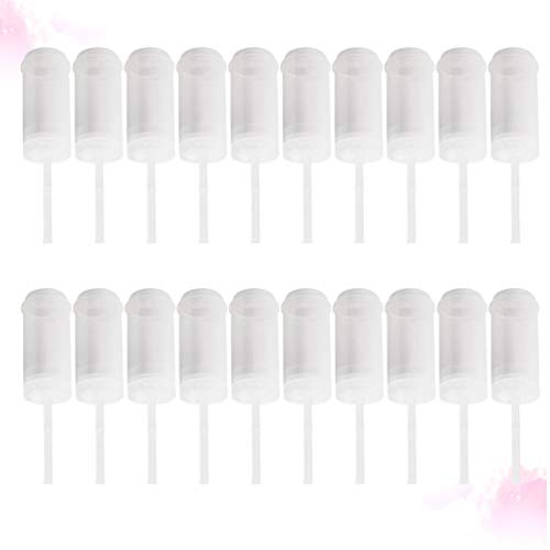 UPKOCH 40Pcs Push Pop Cake Titulares de Soporte DIY Plástico Push Cake Molde Redondo Cake Pusher Pops Contenedores con Tapas