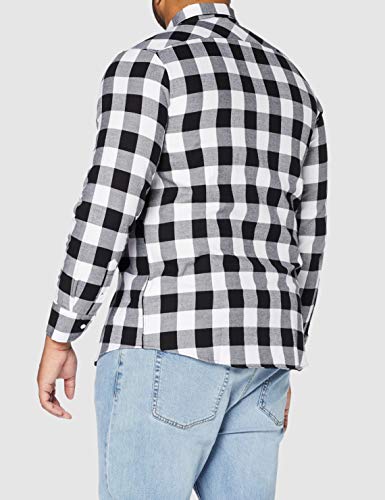 Urban Classics Checked Flanell Shirt - Camisa, color negro / blanco, talla M