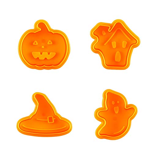 URFEDA Moldes de Silicona para Halloween, Molde de Pastel de Halloween DIY, Molde de Corte de Galletas de plástico Herramienta de horneado para Tazas de Muffins de Chocolate Cubo de Hielo