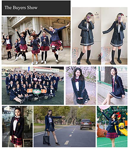 URSRUR Uniforme Escolar japonés de niñas Chicas Traje de Marinero de Manga Larga Traje de Cosplay de Anime