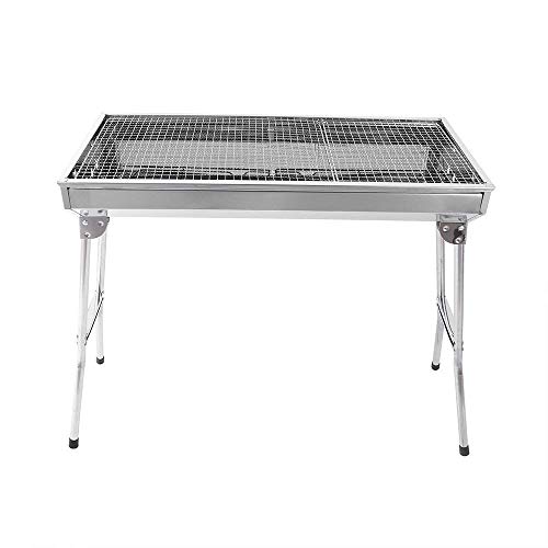 Uten Barbacoa Portátil de Acero Inoxidable Barbacoa Plegable Parrillada Asador al Aire Libre BBQ de Carbón para Cocinar Camping Senderismo Picnics