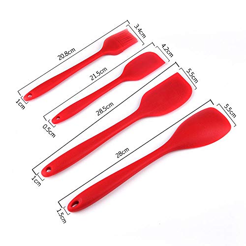 Utensilios Cocina de Silicona 10 Piezas, Juego de Cocina Resistente al Calor, pinzas, batidor Silicona, Cepillo, Espátulas, Cuchara Ranurada, Cucharas de Cocina, Paleta de Arroz.