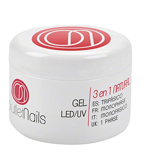 UV Gel Trifasico Natural 30ml para uñas de gel - UV/LED Gel 3 en 1 Rosa de Outlet Nails - Viscosidad Media