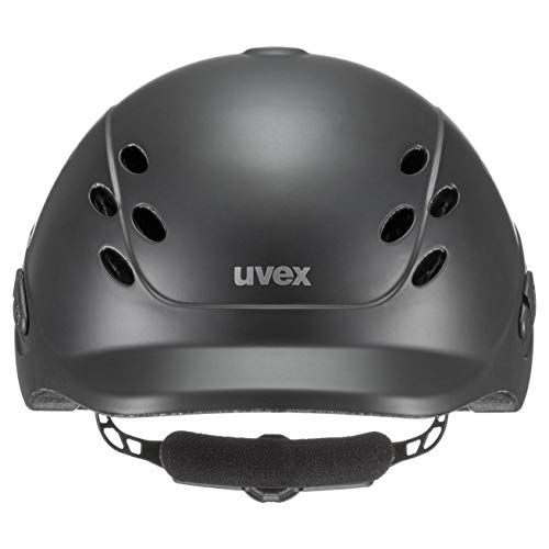 Uvex onyxx dekor Casco de equitación, Unisex niños, Pony Negro Mate, 49-54 cm