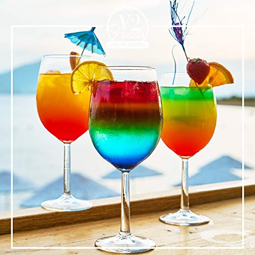 V2 Colorante alimentario de vaina extremadamente concentrado, líquido para colorear bebidas, masas, coberturas y todos los demás productos alimenticios set de 6 colores