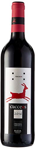 Vacceos Crianza Vino Tinto Tempranillo D.O Rueda - 6 Botellas de 750 ml - (Total 4.5 L) BODEGA CUATRO RAYAS