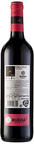 Vacceos Crianza Vino Tinto Tempranillo D.O Rueda - 6 Botellas de 750 ml - (Total 4.5 L) BODEGA CUATRO RAYAS