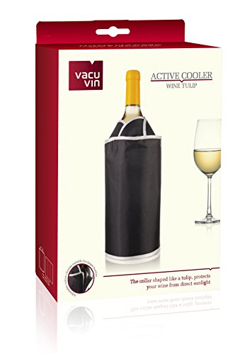 Vacuvin 38704606 activo enfriador Exklusiv Negro enfriador de botellas, plástico, 4 x 15 x 21 cm, 1 unidad