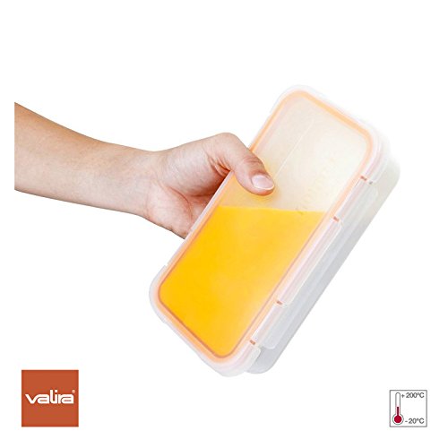 Valira - Juego de 3 Contenedores Porta Alimentos 100% Herméticos de Plástico Cerámico, Recambios Gama Collection, Medidas 0.75L + 0.5L + 0.4L, Color Blanco