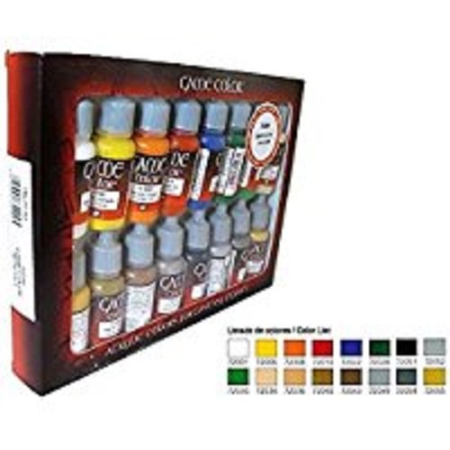 VALLEJO-3072299 72299 Vallejo Game Color Set DE 16, Multicolor (3072299)