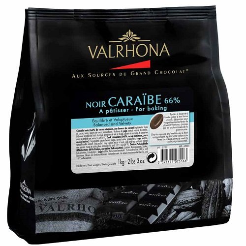 Valrhona - Les Sacs de Fève - Chocolat Noir - Caraïbe 66% - 1kg