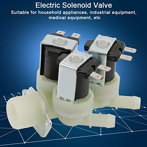 Válvula solenoide eléctrica Entrada de agua de 3 vías N/C Válvula solenoide de lavadora eléctrica cerrada normal Cerrado CA 220V G3 / 4