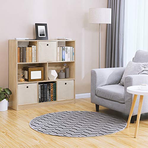 VASAGLE Librería de Madera con Cubos y Estantes, Estantería para Libros, para Sala de Estar, Dormitorio, Habitación de niños y Oficina, 97,5 x 30 x 100 cm (Largo x Ancho x Alto), Roble LBC52NL